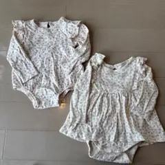 JAMIE KAY フラワーロンパース/オーガニックコットン/ 70cm