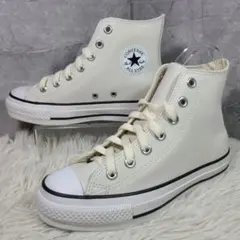 【CONVERSE】コンバース 本革 オールスター R ハイカット　オフホワイト