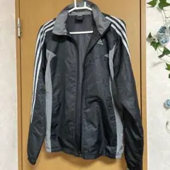 adidas ウィンドブレーカー ブラック/グレー