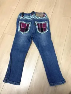 95cm エフオーキッズ　FOキッズ　チェック柄　ウエスト総ゴム