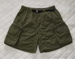 【美品】GU ナイロン カーゴ ショーツ カーキ M