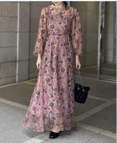 カスタネ　オケージョンドレス 花柄　結婚式