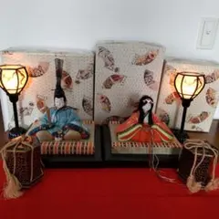 古い木目込　雛人形　峯清作 アンティーク木目込十五人飾り コンパクトサイズ雛人形 清峯作 - メルカリ