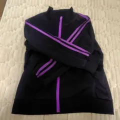 黒と紫のストライプ ジャージセット