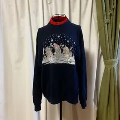 クリスマス 雪だるま スウェット トレーナー レトロ ヴィンテージ