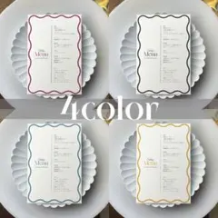 ˗ˏˋ 選べる4色　メニュー表　ドリンクメニュー　ウェディング　結婚式