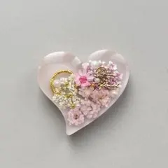 No.790 ドライフラワー ハート レジン ヘアゴム - メルカリ