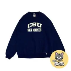 90s ラッセル 古着 スウェット USA製 カレッジ S