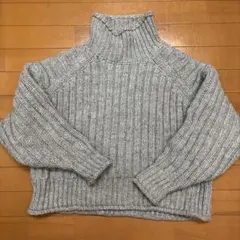 H&M ニット　タートルネックセーター　グレー