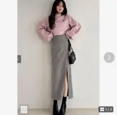 新品未使用‼️GRL グレイル　スリットタイトツイードロングスカート