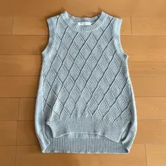 Ray Cassin レイカズン グレー ニットベスト ノースリーブ