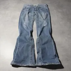 00s UNIQLO flare denim y2k 平成 ギャル