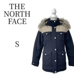 THE NORTH FACE ネイビー べージュ ダウンジャケット S
