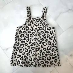 ヒョウ柄 ベビー オーバーオール ワンピース