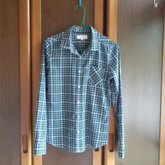 長袖チェックシャツ　バッグナンバー