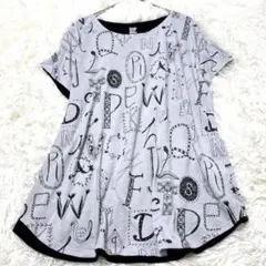 Graniph 無袖上衣 印花 標誌 灰色 F 寬鬆長版