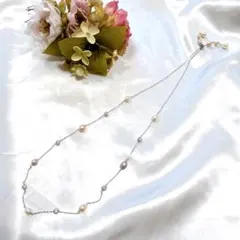 美品✨本真珠 パールネックレス ジルコニア 上品 鑑定書付