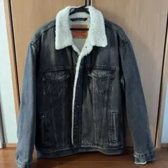 Levi's ボア襟 デニムジャケット ダークグレー