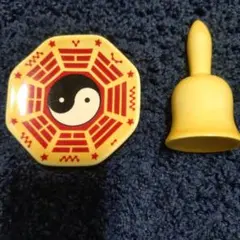 【未使用】風水鏡（小） 付属品 盛り塩セット（盛り皿・盛り塩固め器・取扱説明書）のサムネイル