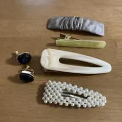 ヘアクリップ4点とイヤリング