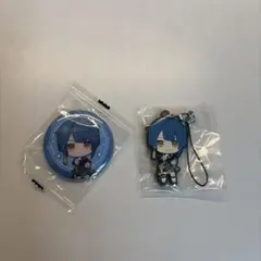 行秋　原神　ガチャガチャ　缶バッチとラバーストラップの2点セット　※バラ売り可！