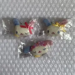 ウサハナ ぬいぐるみチャーム 黄色リボン ウィンク すやすや