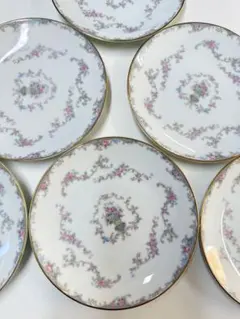 Noritake プレート 6枚セット 花柄 金縁 ノリタケ 洋食器