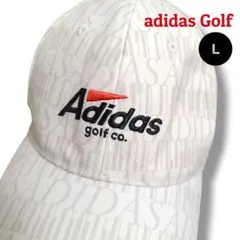 【即おしゃれ上級者】アディダスゴルフ 総柄キャップ ホワイト メンズ ゴルフ