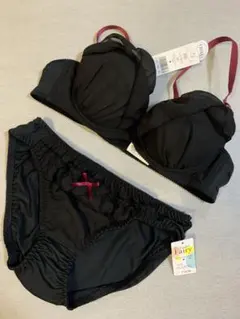 B80L フェアリー　フリル　ブラ＆ショーツセット　ブラックのサムネイル