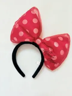 最終値下げ¥1500→¥999 [美品] ミニーマウス 水玉　カチューシャリボン