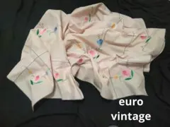 フランスアンティーク テーブルクロス 刺繍 ハンドステッチ ヴィンテージ