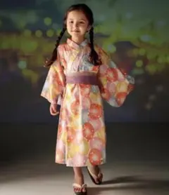 ブリーズ浴衣ドレス　ヨーヨー柄　130cmのサムネイル