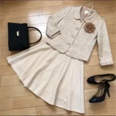 襟付きツイードジャケット　スカート　ピンク　入学式　入園式　セレモニー