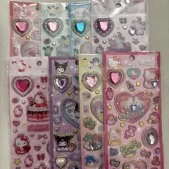 正規品 サンリオキラキラジュエルシール8枚セット