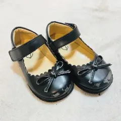 Pals Club ブラック フォーマルシューズ 14cm 黒いリボン付き