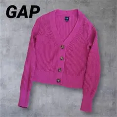 【美品】GAP チャンキーニット カーディガン ピンク XXS