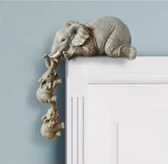 再入荷　象さん親子　3点セット　ガーデンオブジェ13　樹脂製　インテリア　置物