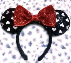 ディズニーランド シー カチューシャ スパンコール ミニー ハート