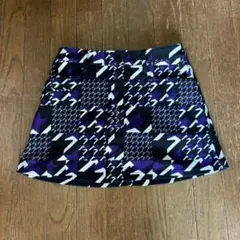 Jack Bunny!! 幾何学模様 裏起毛インナー付スカート パープル系