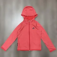adidas フード付きパーカー 赤/橙