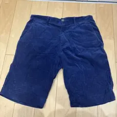 メンズ　コーデュロイ　ハーフパンツ　ブルー　Mのサムネイル