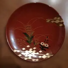 漆器皿 5枚セット 大内塗　金箔装飾 木箱付き