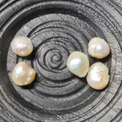 （165）●●●バロック淡水パール5個セット　穴あき