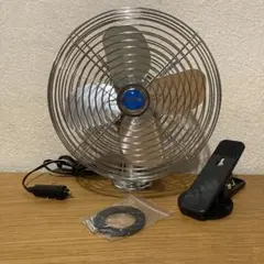 コンパクト 昭和 レトロ ビンテージ 12V メタル ファン 扇風機 旧車