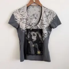 ジョンガリアーノ 半袖 Tシャツ プリント グレー レディース Y2Kのサムネイル