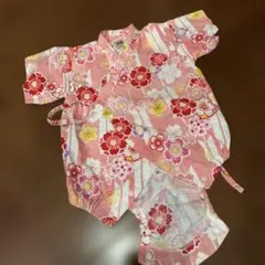 花柄 ピンク 甚平 サイズ70