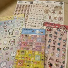 シール　まとめ売り　クレヨンしんちゃん　タイルシール　ぷくっとシール