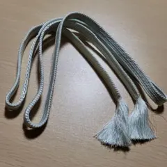 帯締め 水色シルバー系