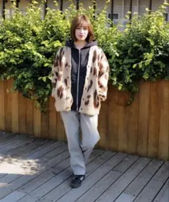 カーディガン ヒョウ柄