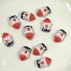 リアル　かき氷　いちごシロップ　ネイルパーツ　10粒セット